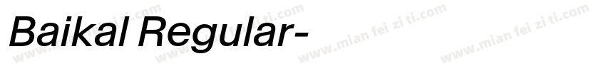 Baikal Regular字体转换